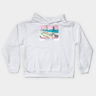 brighton and hove retro concept art Kids Hoodie